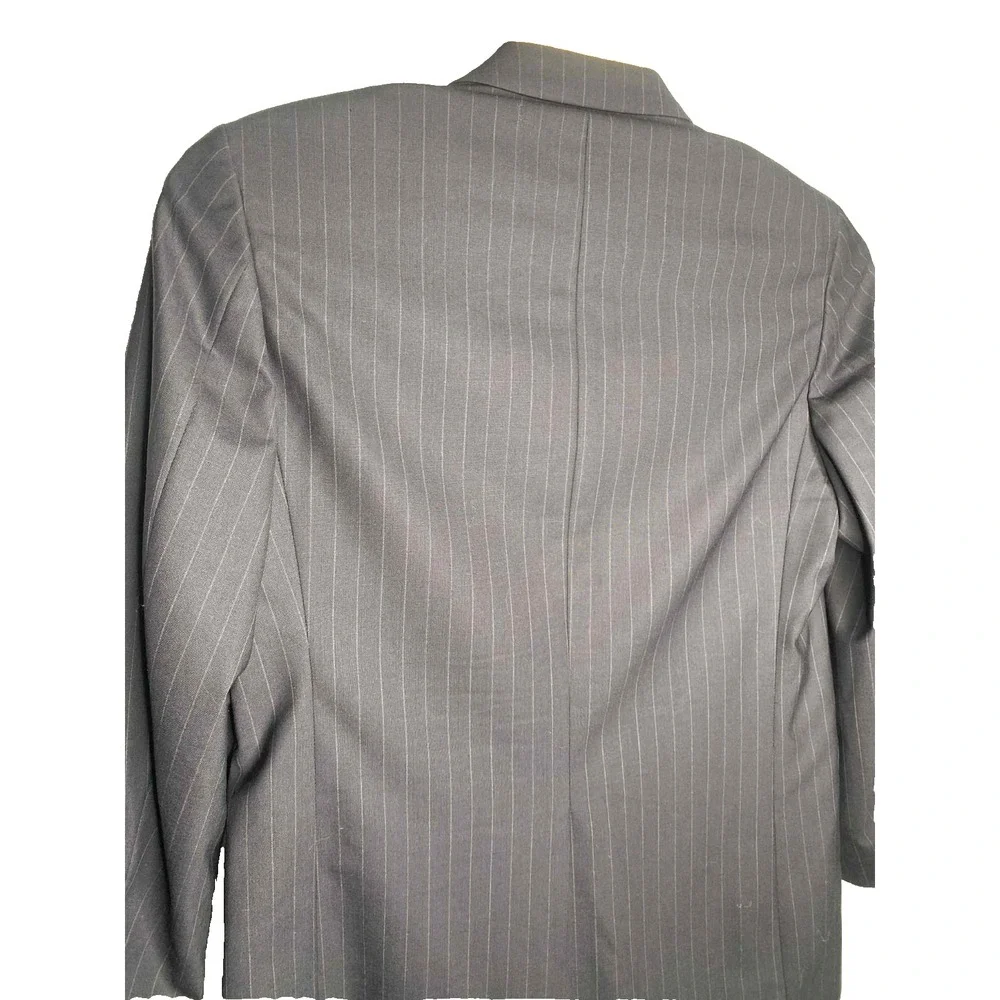 Brooks Brothers 346 Stretch Blazer Men's 44LG Wool blend‎ Navy Blue pinstripe